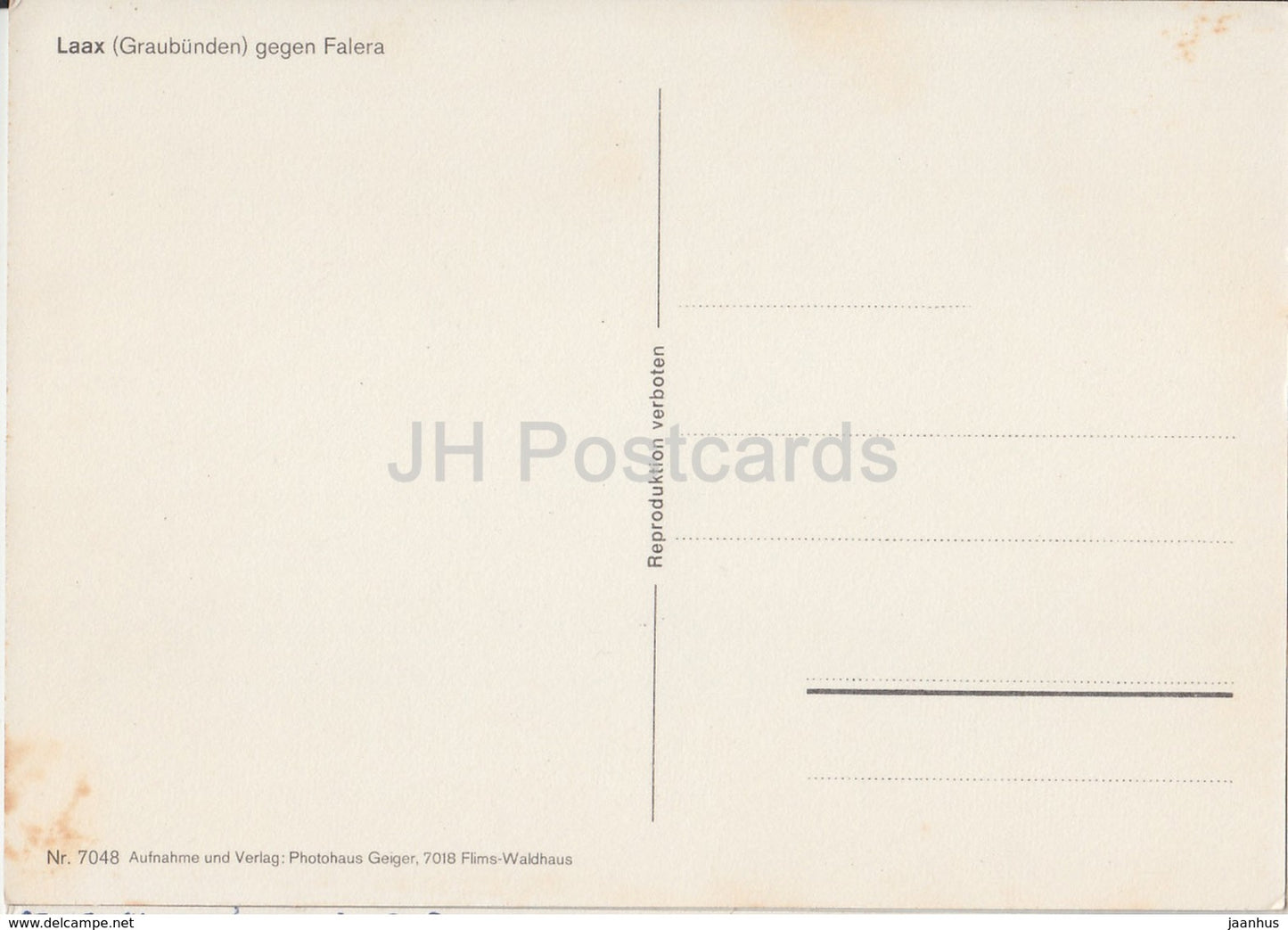 Laax gegen Falera - Grisons - 7048 - Suisse - inutilisé