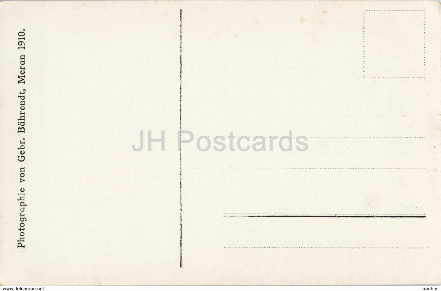 Meran - 1910 - Gebr Bahrendt - carte postale ancienne - Italie - inutilisée