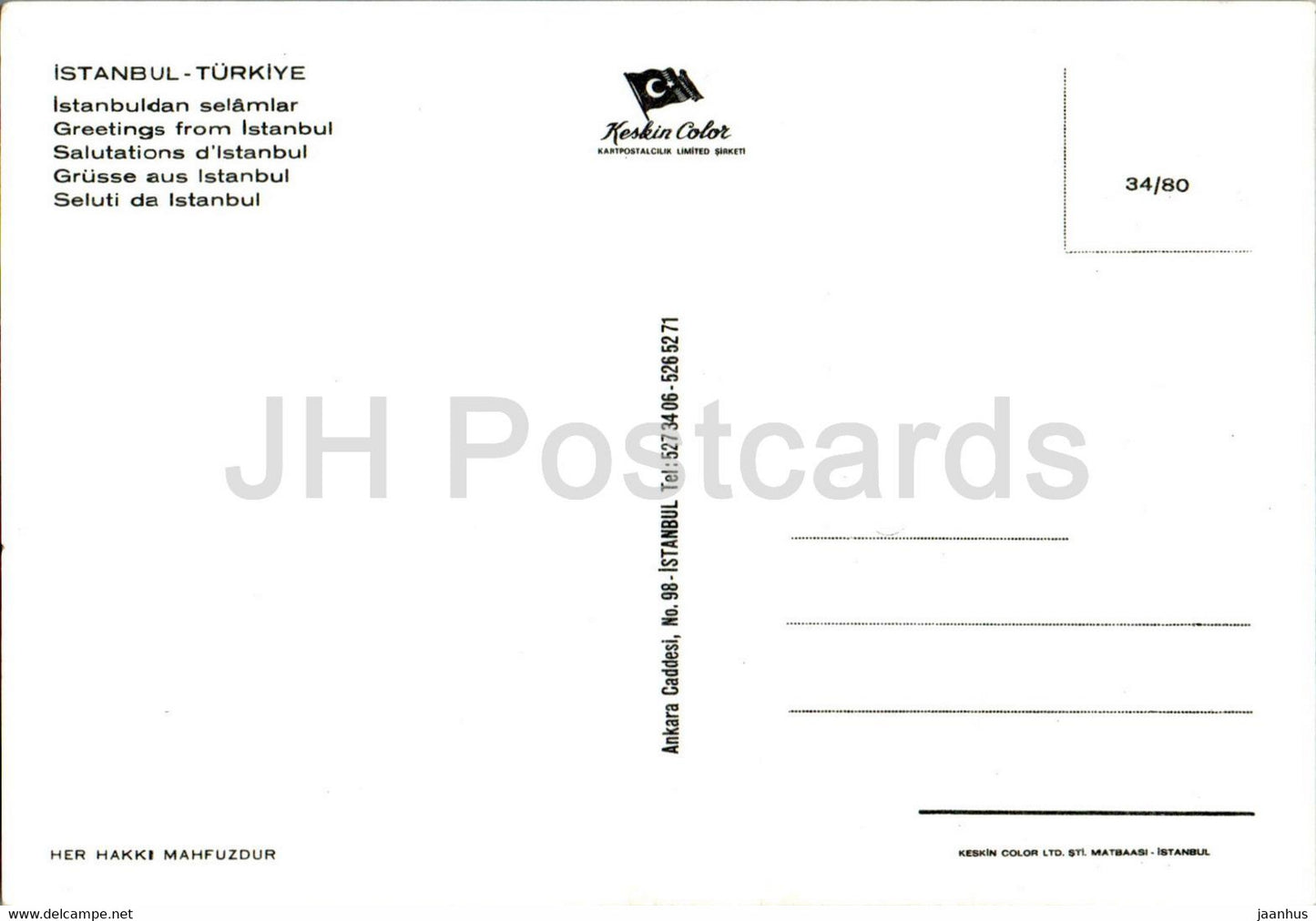Greetings from Istanbul - Taksim Abidesi - Kiz Kulesi - Sultanahmet Camii - multiview - 34/80 - Turkey - unused