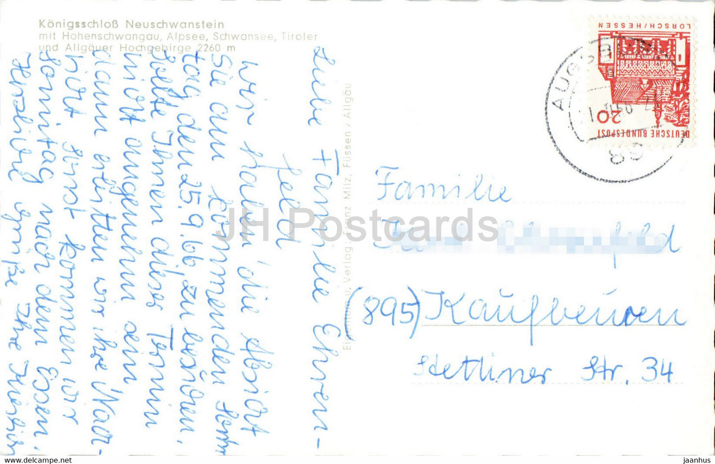 Konigsschloss Neuschwanstein - castle - Germany - used