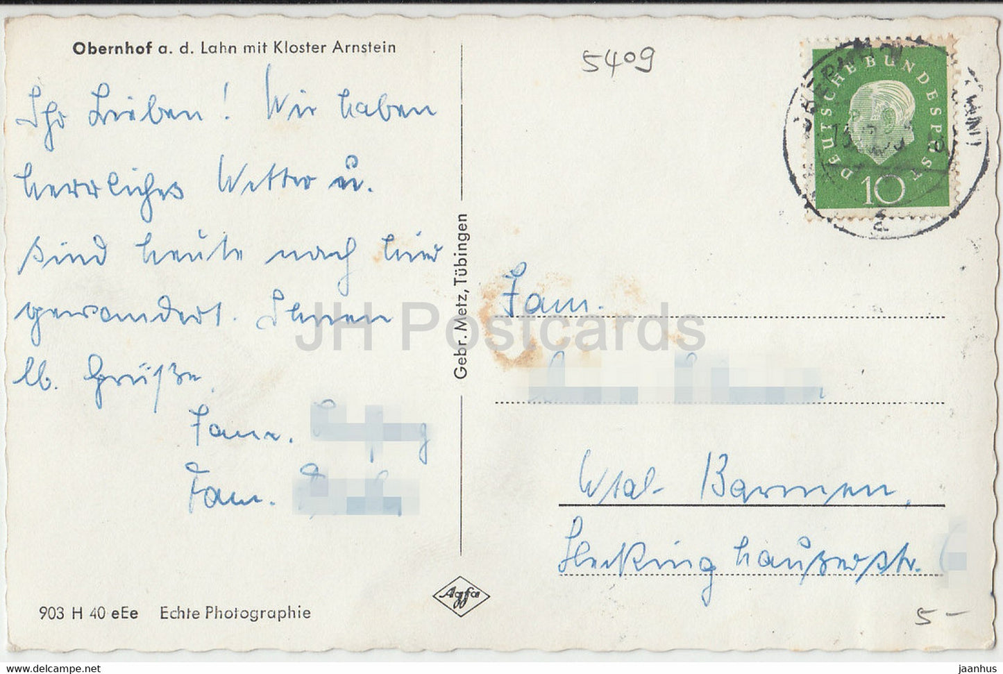 Obernhof ad Lahn mit Kloster Arnstein - Deutschland - gebraucht