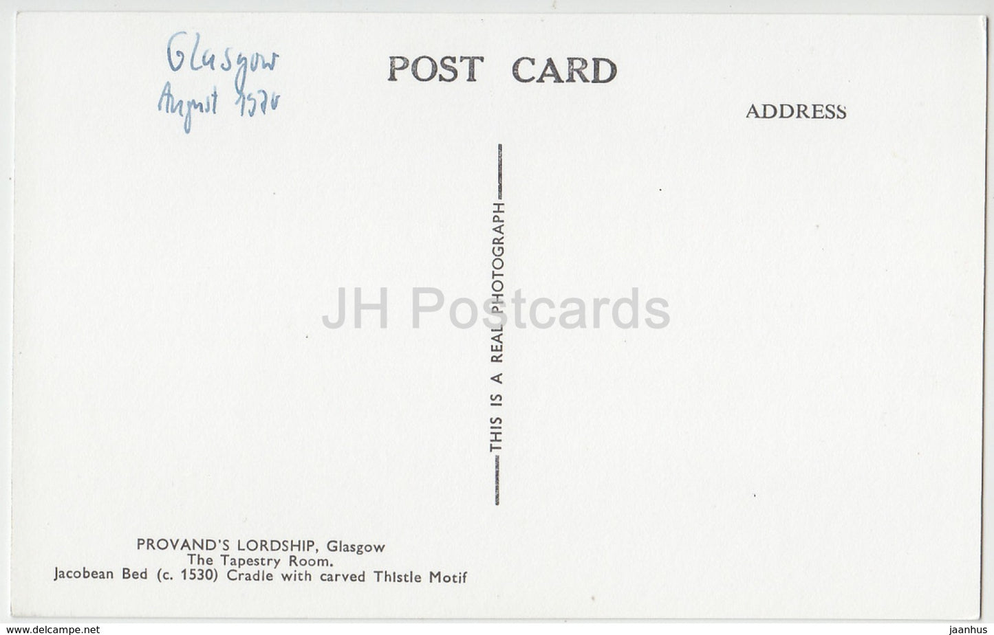 Glasgow - Provand' s Lordship - The Tapestry Room - Jacobean Bed - 1970 - Royaume-Uni - Écosse - utilisé