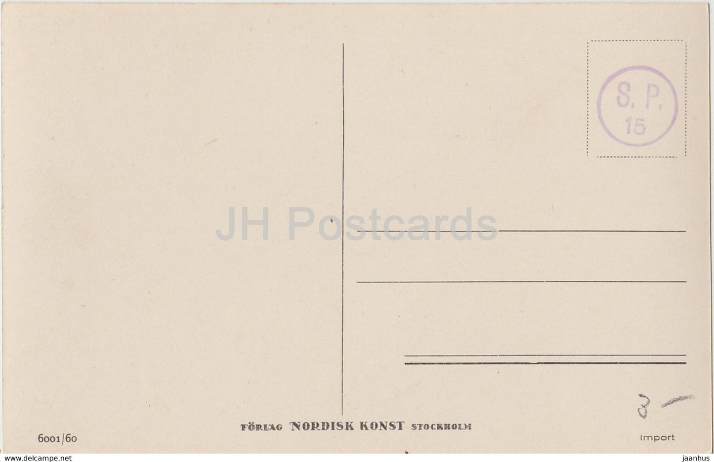 Goteborg - Hamnparti - port - bateau à vapeur - navire - carte postale ancienne - Suède - inutilisé