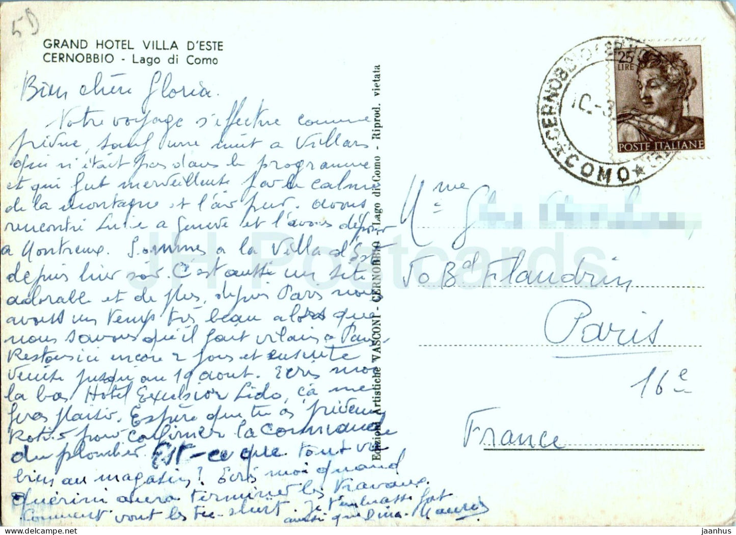 Cernobbio - Lago di Como - Grand Hotel Villa D'Este - Italy - used