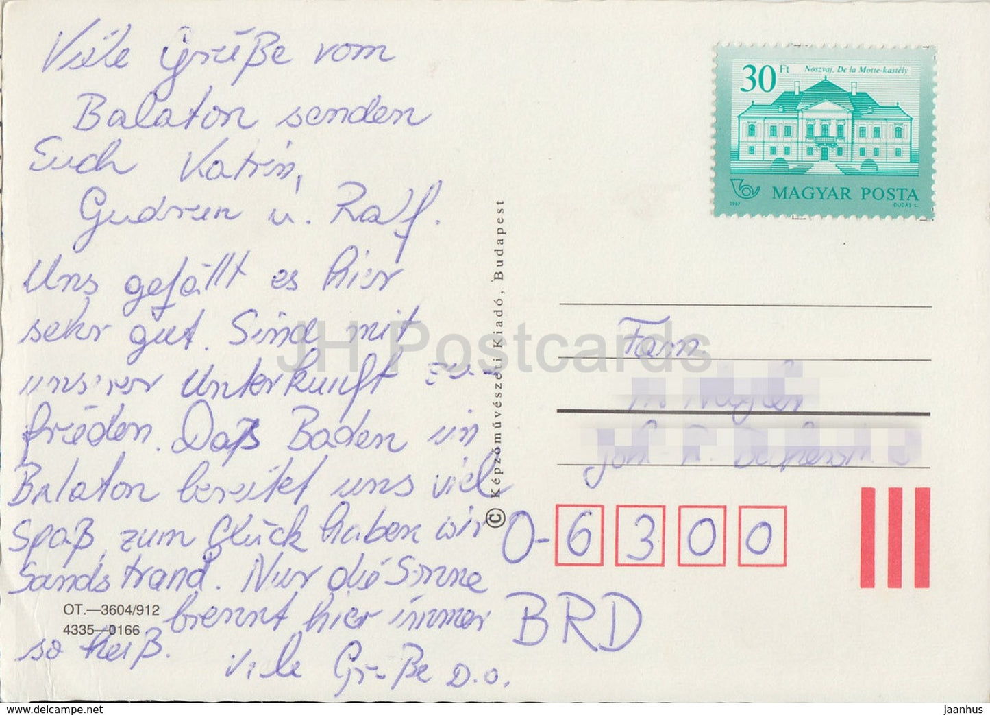 Balaton - plage - bateau à voile - hôtel - multiview - années 1990 - Hongrie - utilisé