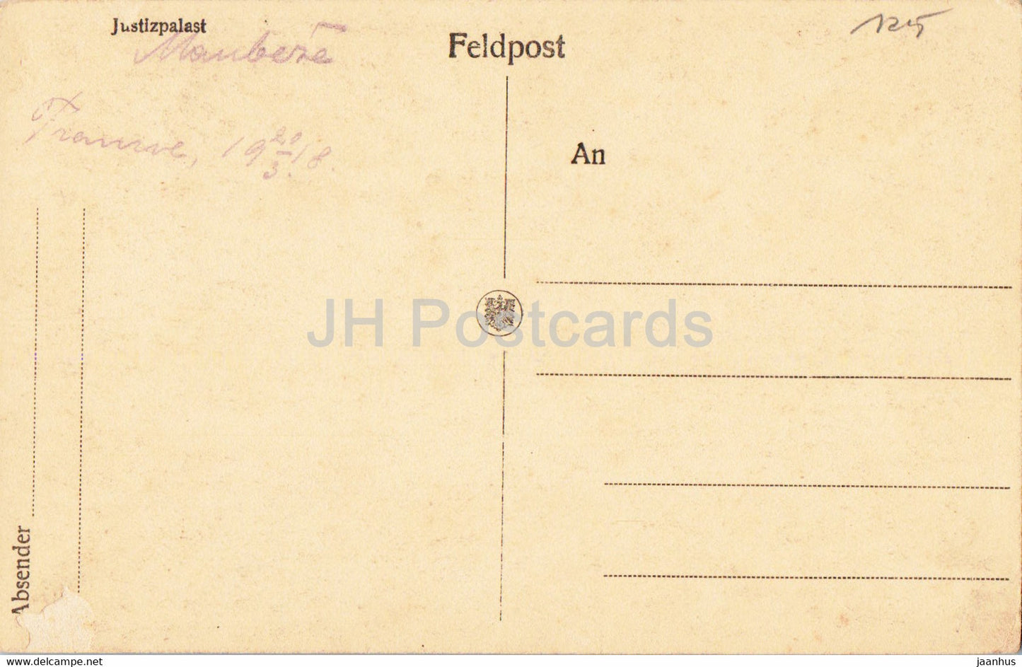 Laon - Justizpalast - Feldpostkarte - military mail - old postcard - France - unused