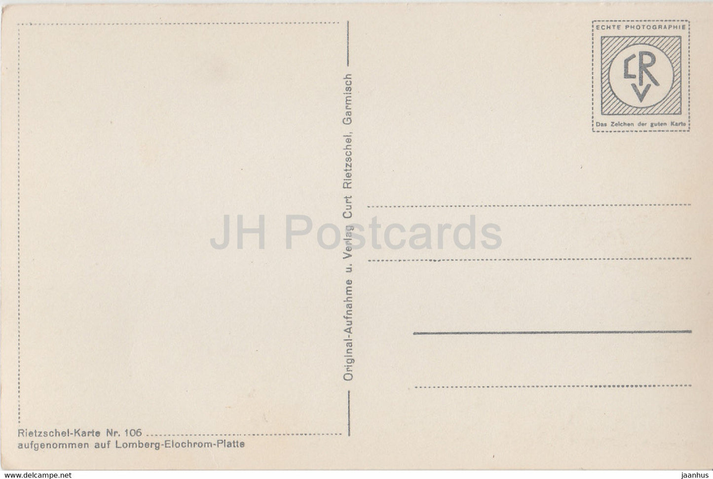 Partenkirchen mit Zugspitzmassiv - 106 - old postcard - Germany - unused