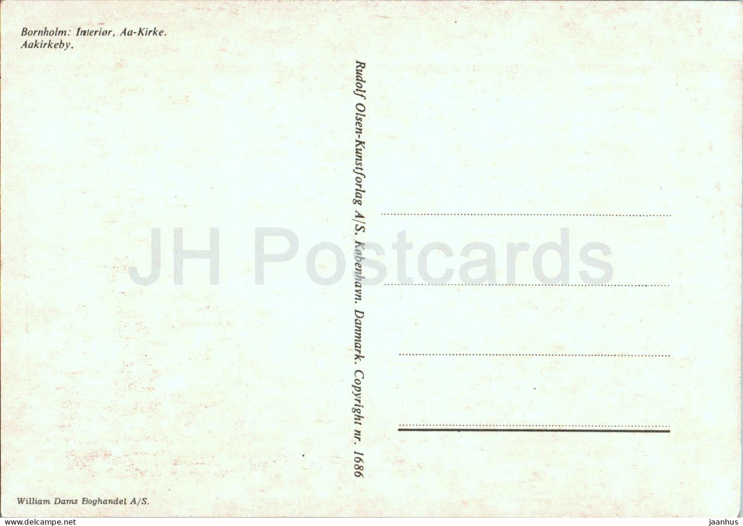 Bornholm - Aa kirke - interior - Aakirkeby - church - 1686 - Denmark - unused