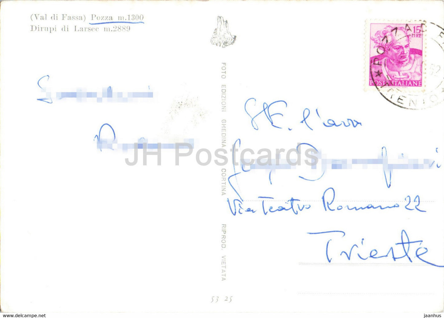 Val di Fassa - Pozza - Dirupi di Larsec - 1962 - Italy - used