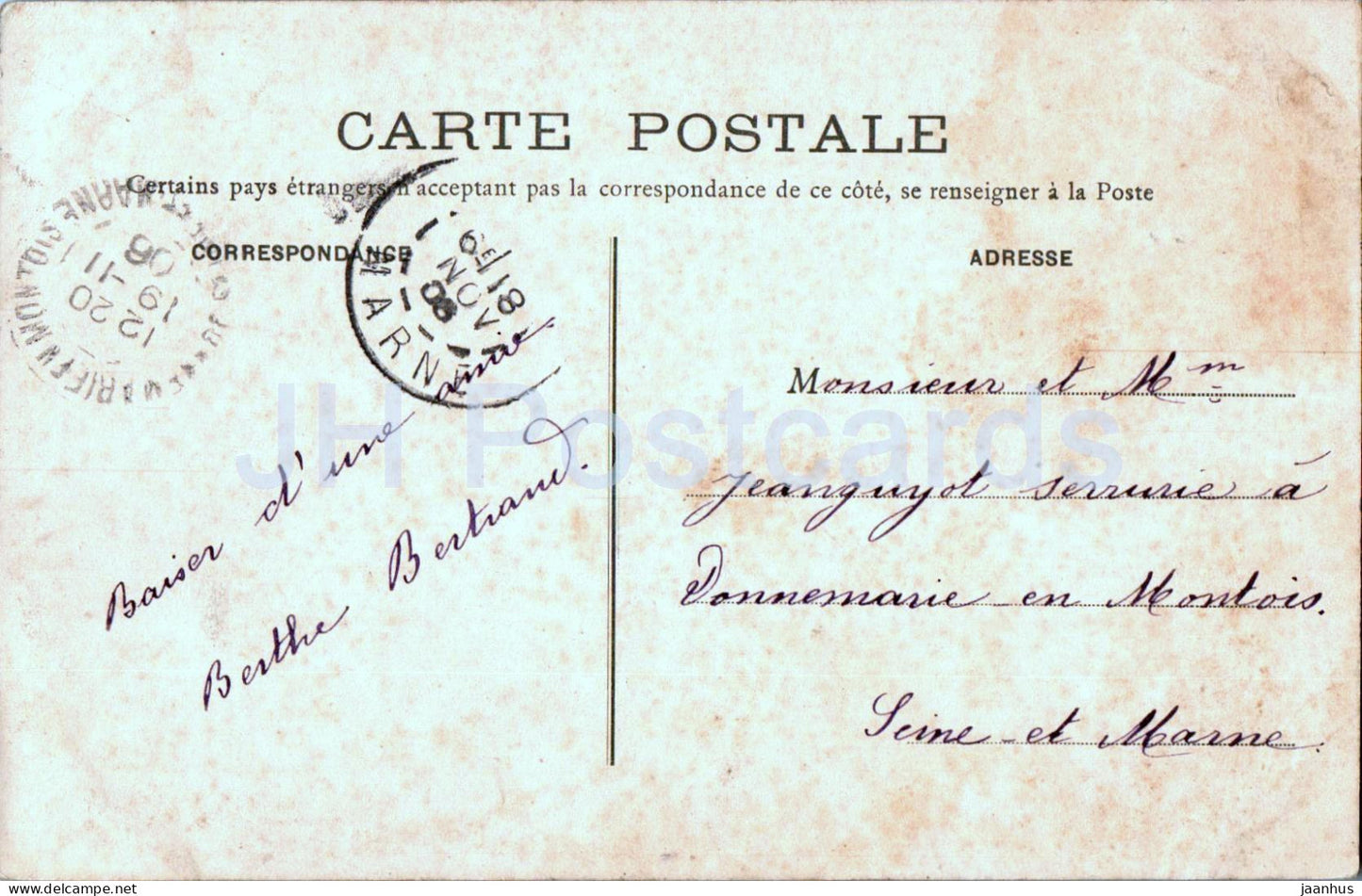Ay Champagne en 1610 d'après Joan Peeters - 22 - carte postale ancienne - 1906 - France - occasion