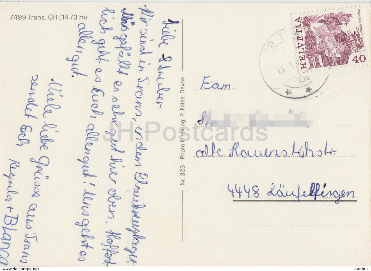 Trans GR - 323 - Switzerland - used