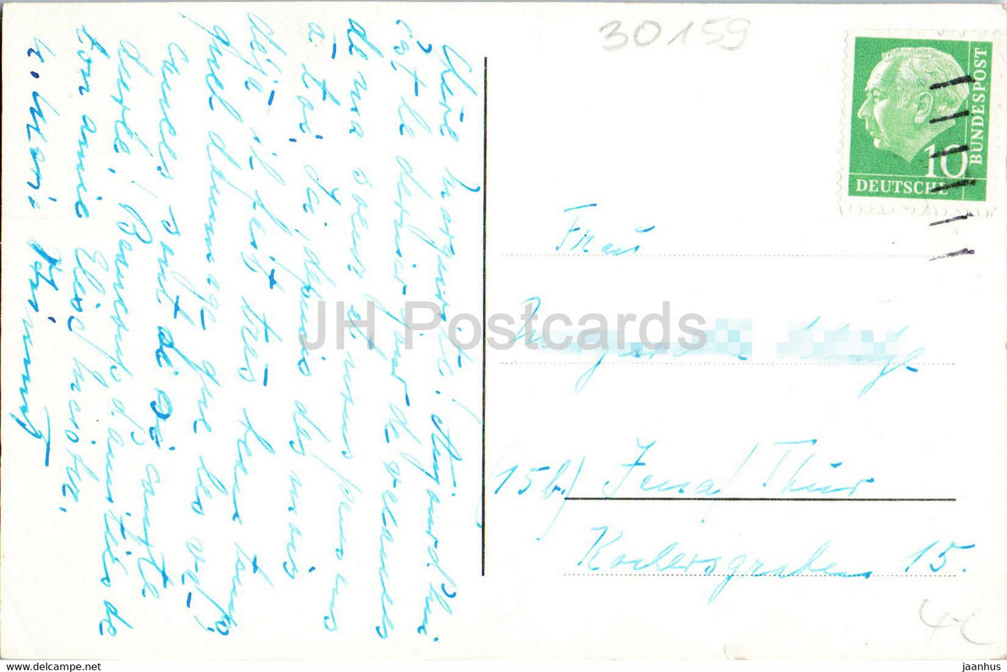 Hannover - Opernhaus - Straßenbahn - alte Postkarte - Deutschland - gebraucht