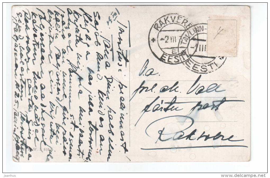 illustration - Chamois - old postcard - circulated in Estonia 1931 Rakvere - used - JH Postcards