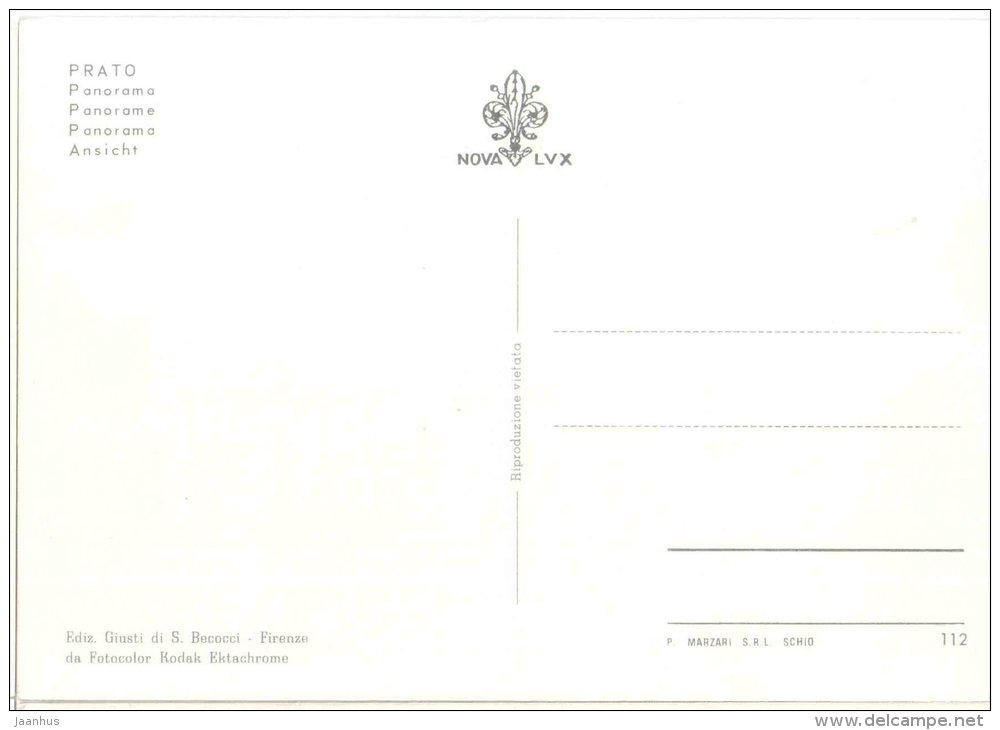 Panorama - Prato - Toscana - 112 - Italia - Italy - unused - JH Postcards