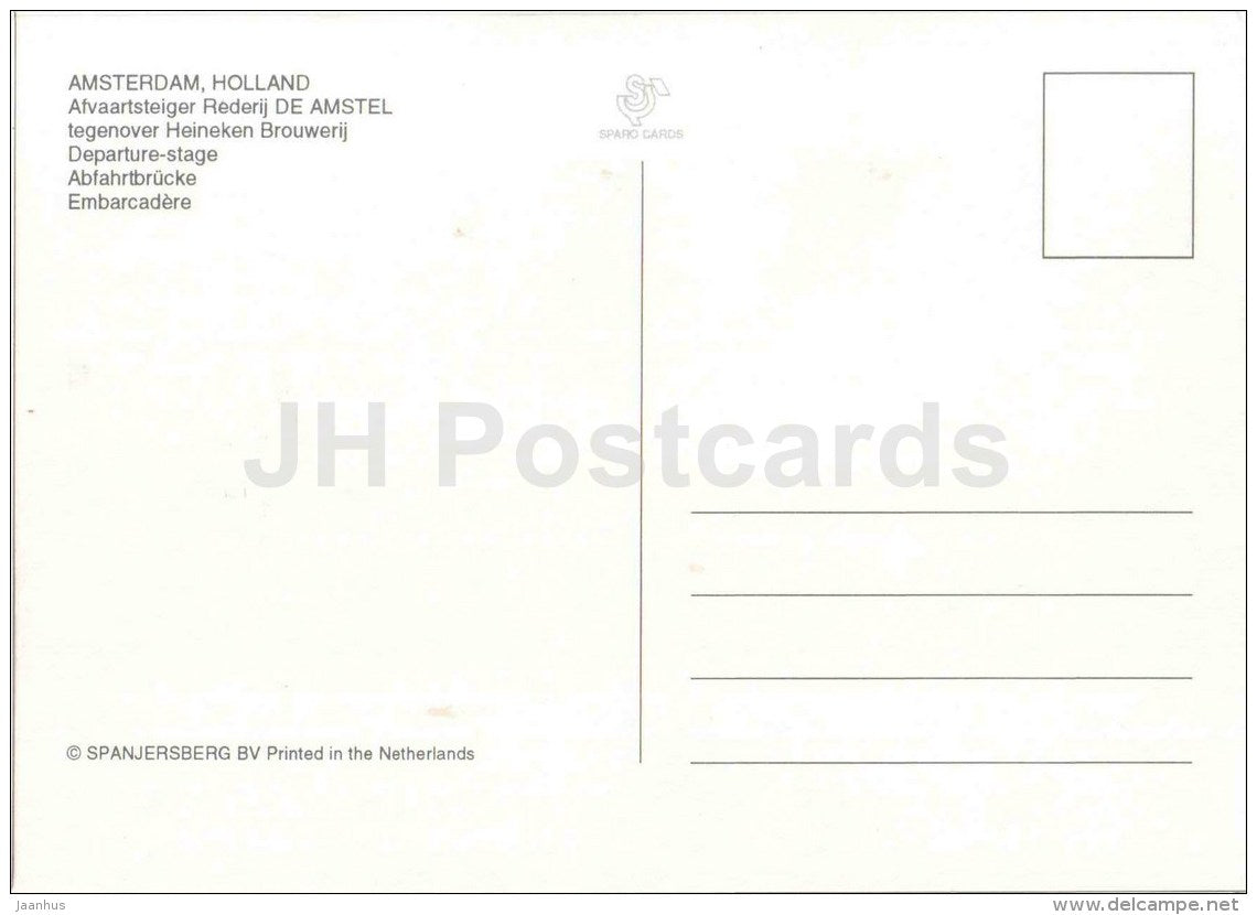 Departure-Stage - boat - Amsterdam - Netherlands - unused - JH Postcards