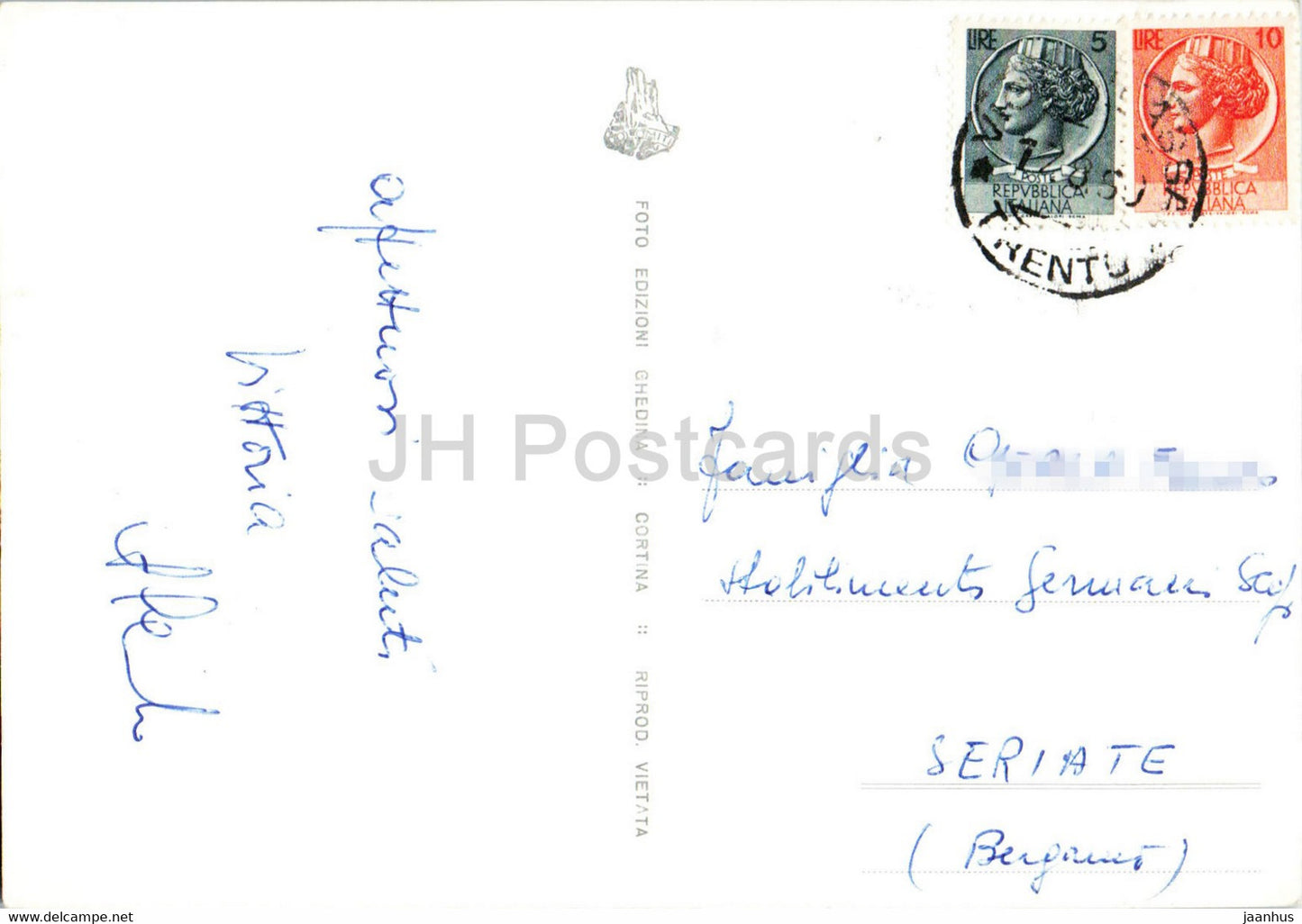 Vigo di Fassa - S. Giovanni - Rosengarten - alte Postkarte - 1950 - Italien - gebraucht