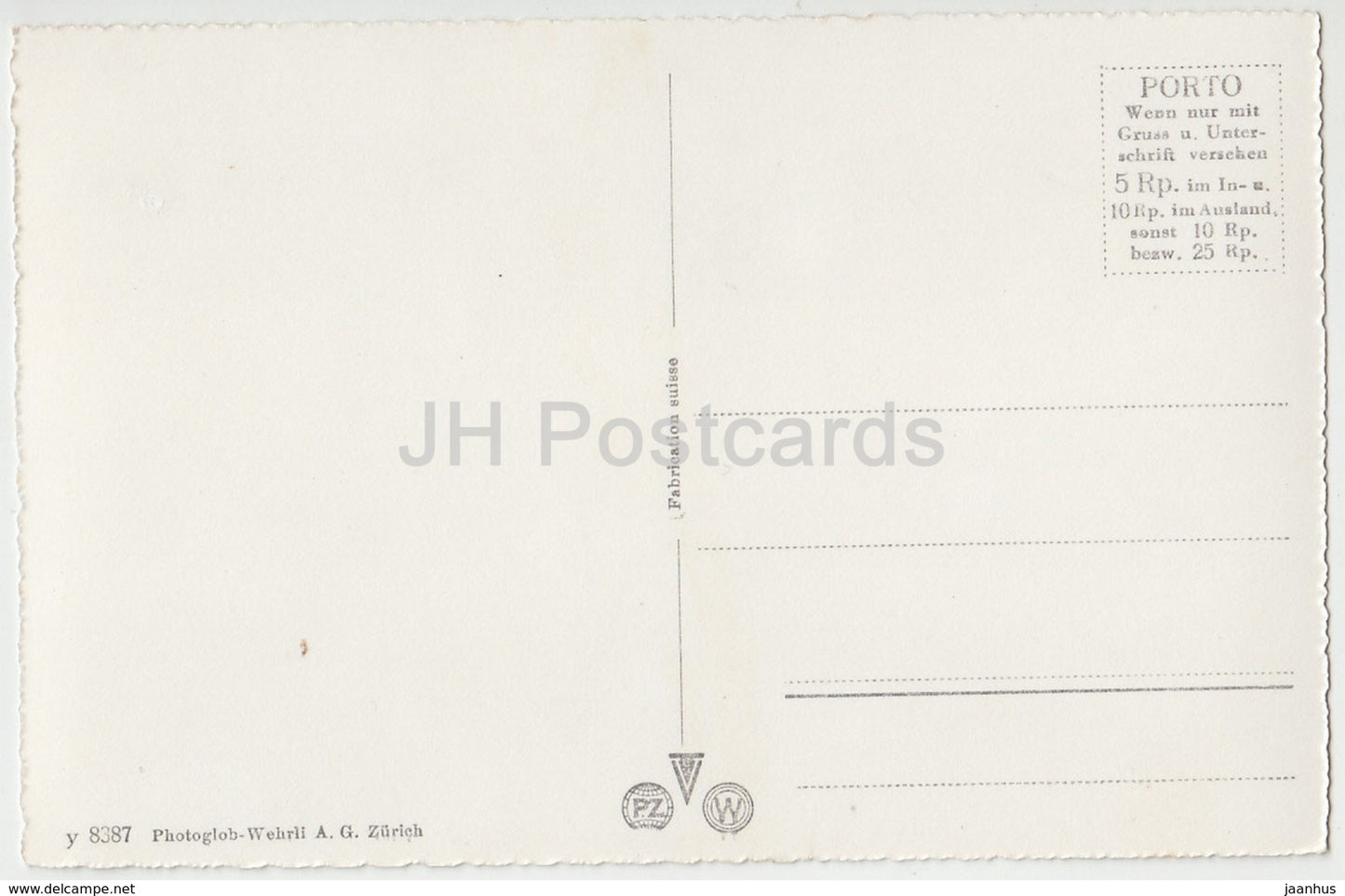 Blick vom Kreuzberg auf Schloss Tarasp und Fontana - château - 8387 - Suisse - carte postale ancienne - inutilisée