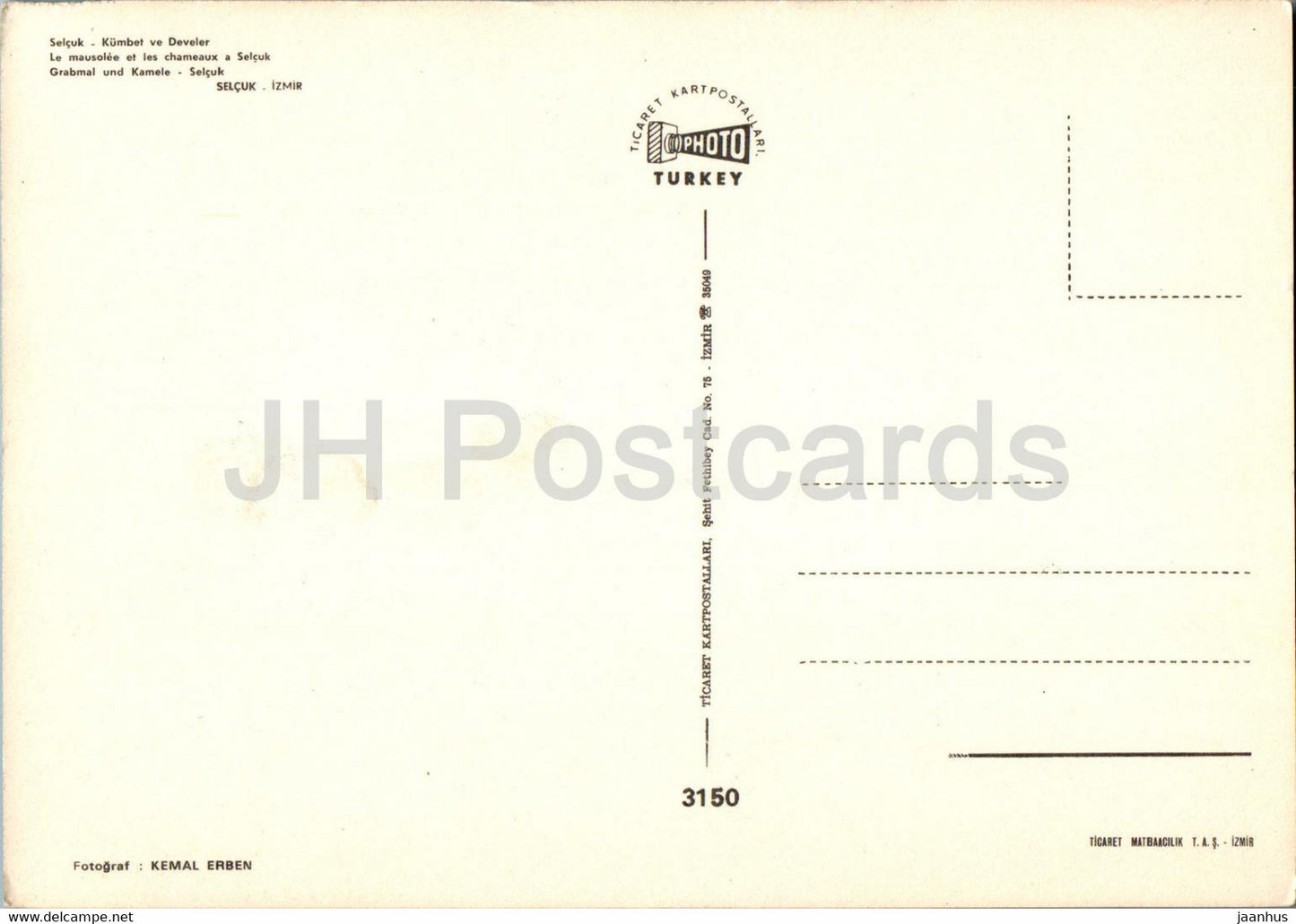 Selcuk - Izmir - Kumbet ve Develer - mausoleum - camel - animals - 3150 - Turkey - unused