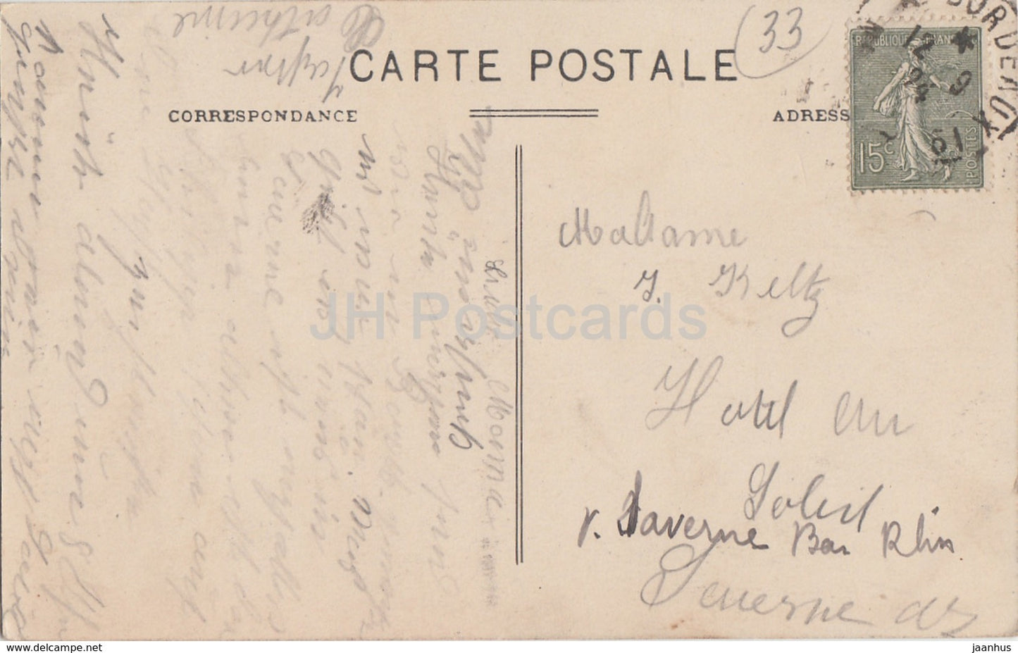 Bordeaux - La Cathedrale St Andre - cathedrale - 15 - 1924 - old postcard - France - used