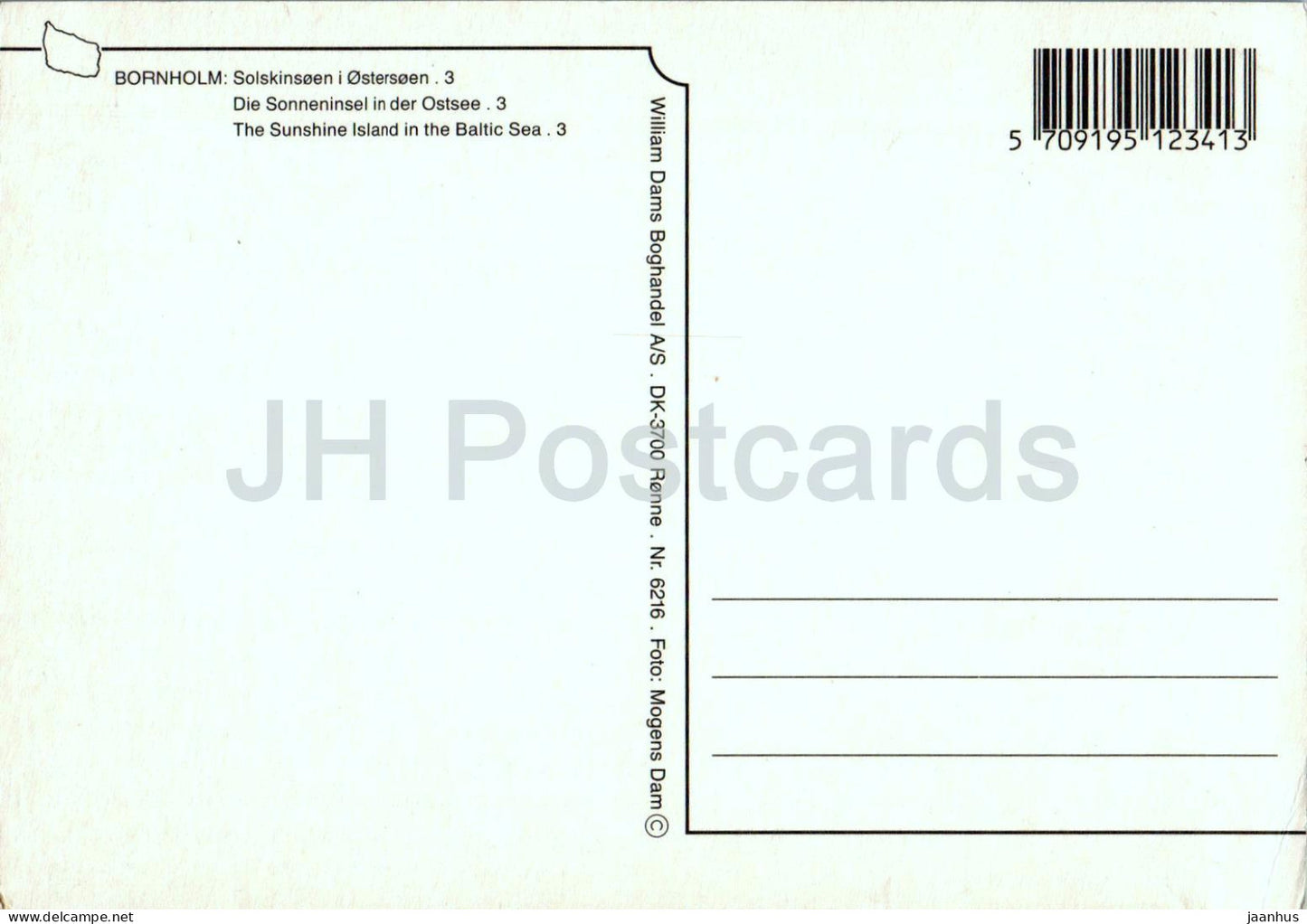 Bornholm - Solskinsoen i Ostersoen - Île ensoleillée de la mer Baltique - multiview - 6216 - 1994 - Danemark - inutilisé