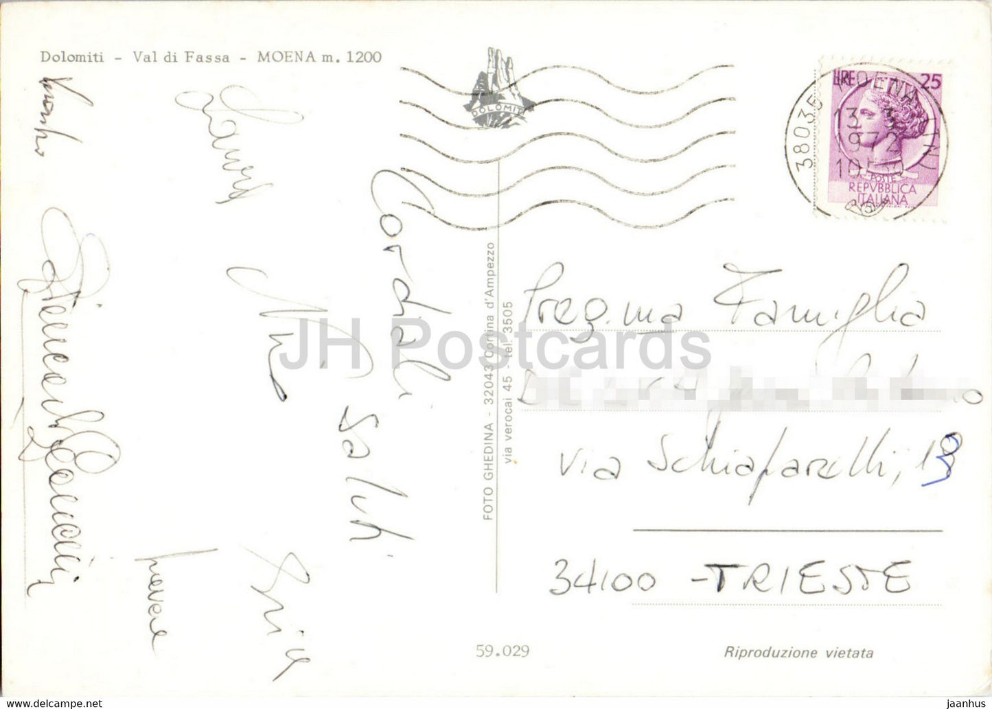 Dolomiti - Val di Fassa - Moena 1200 m - 1972 - Italy - used