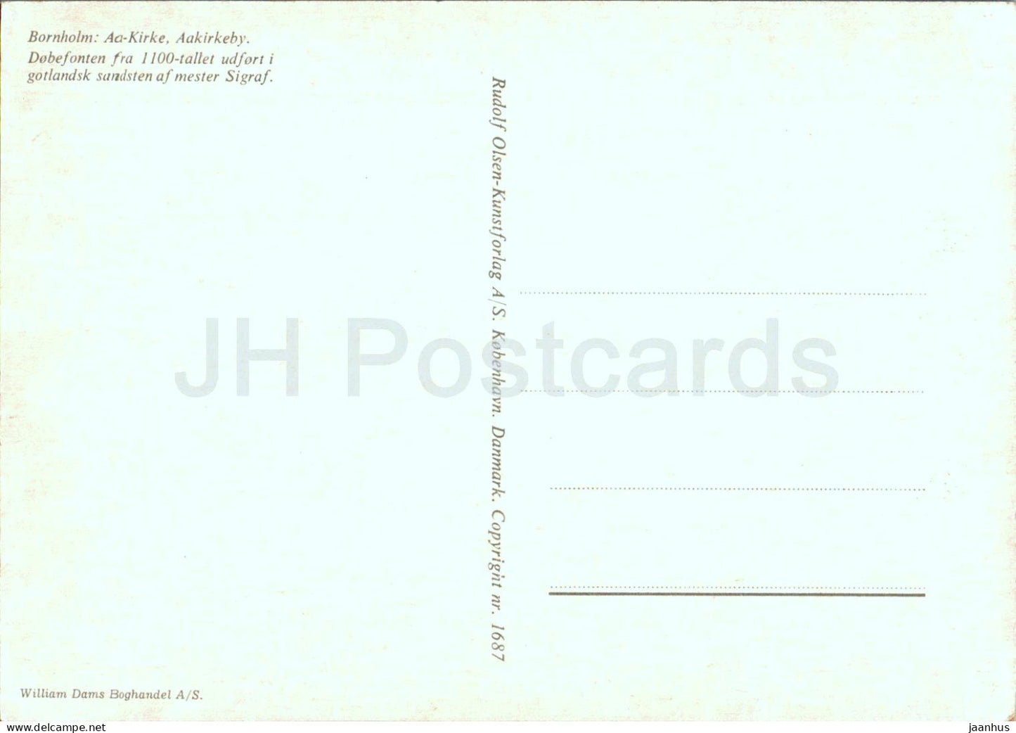 Bornholm - Aa kirke - Aakirkeby - Dobefonten - Baptismal font - ancient world - church - 1687 - Denmark - unused