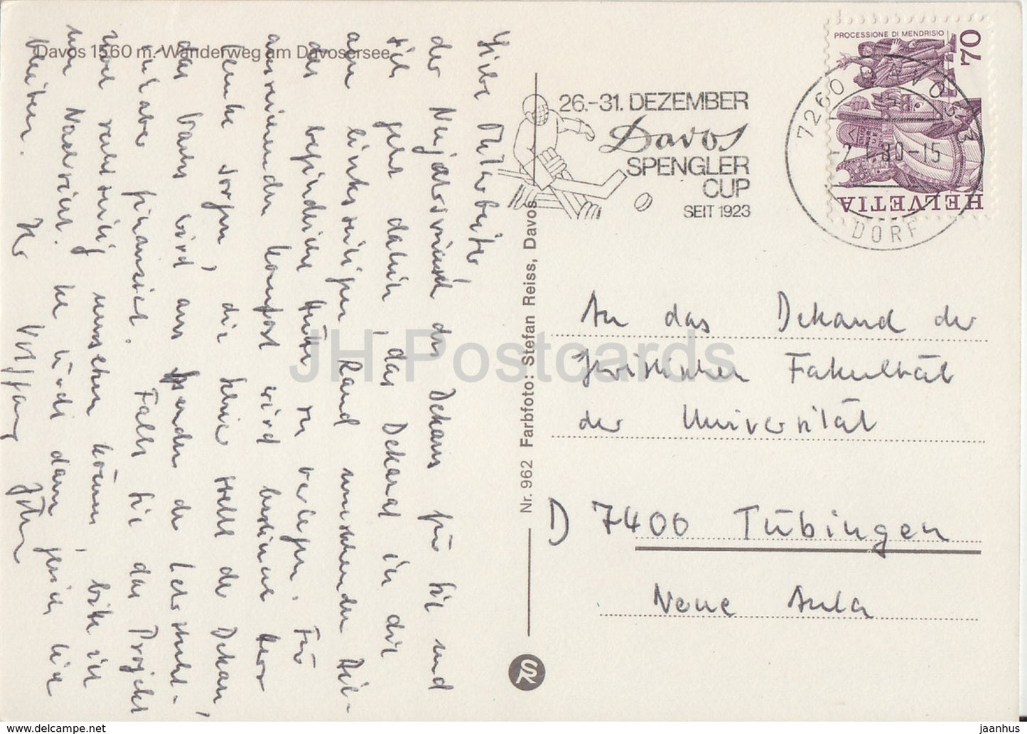 Davos 1560 m - Wanderweg am Davosersee - 1980 - Switzerland - used