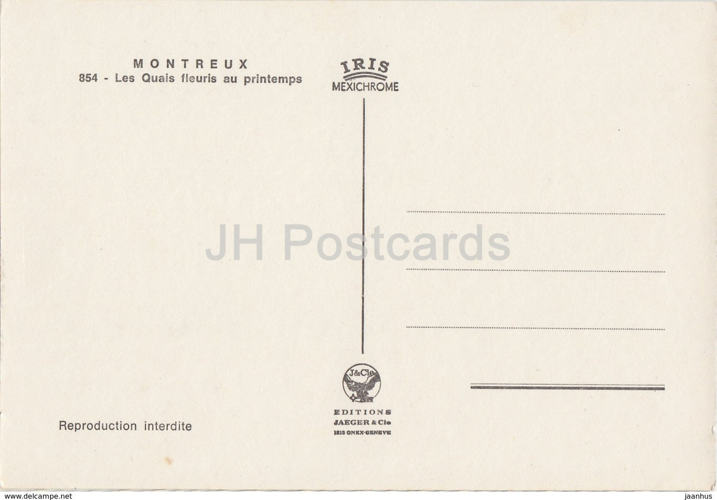 Montreux - Les Quais fleuris au printemps - 854 - Switzerland - unused