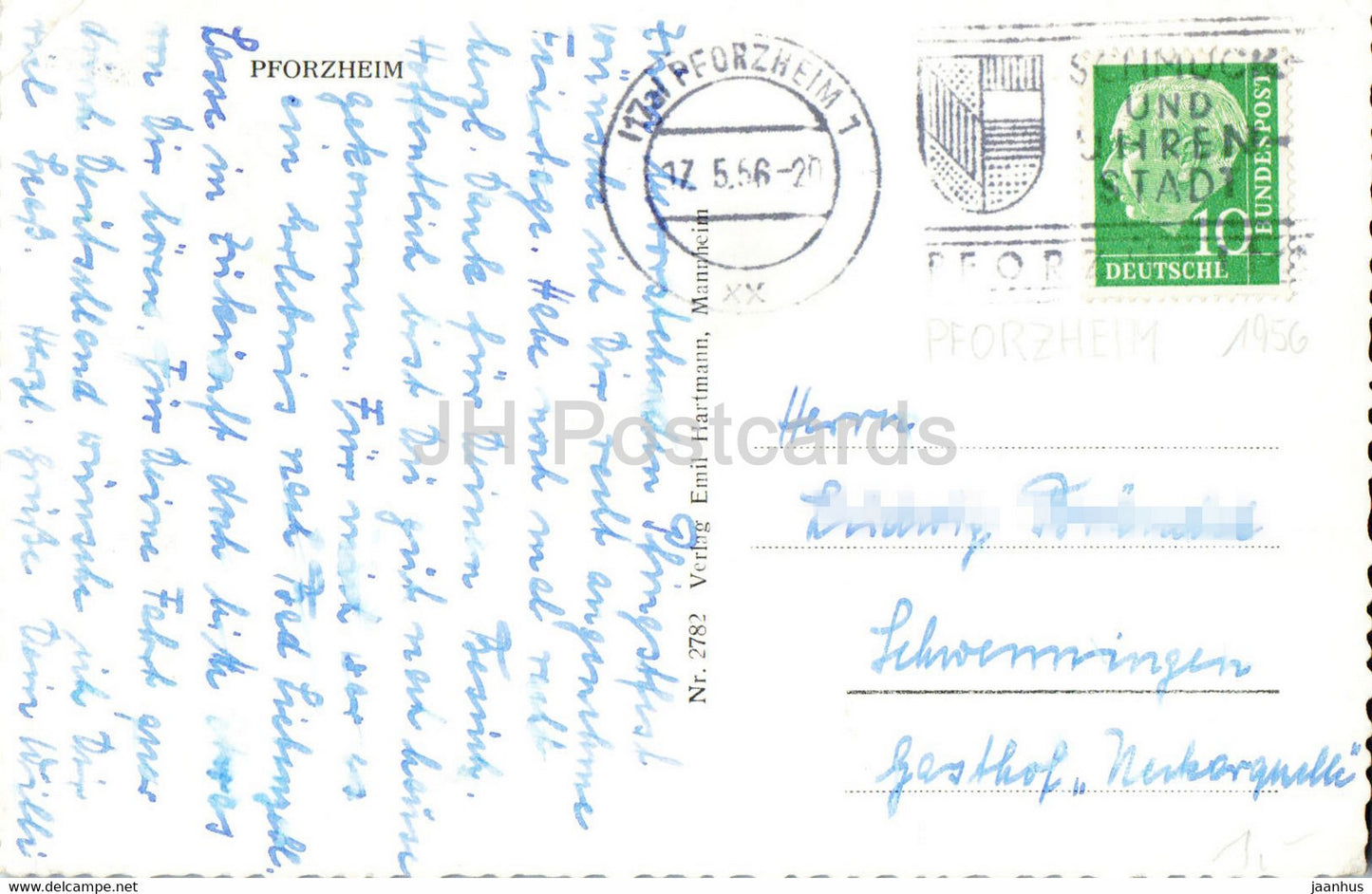 Pforzheim - 2782 - old postcard - 1956 - Germany - used
