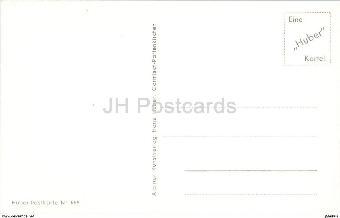 Die Wettersteinspitze bei Mittenwald - old postcard - Germany - unused