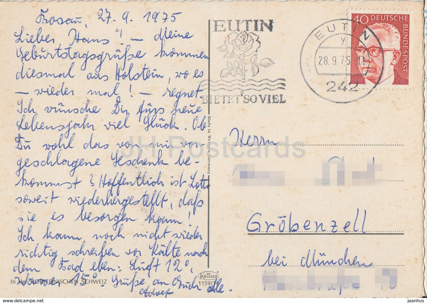 Holsteinische Schweiz - bateau - 1975 - Allemagne - d'occasion