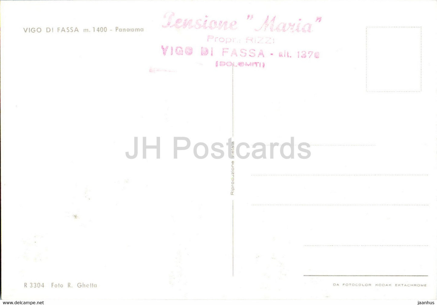 Vigo di Fassa 1400 m - panorama - Pensione Maria - Italie - inutilisé