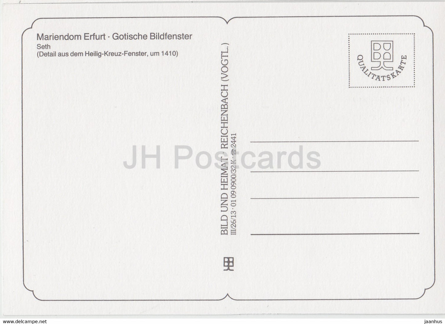 Seth - Mariendom Erfurt - Gotische Bildfenster - cathedral - DDR Germany - unused