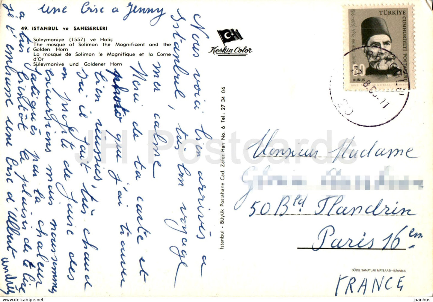 Istanbul - The mosque of Soliman the Magnificent and the Golden Horn - 49 - Turkey - used