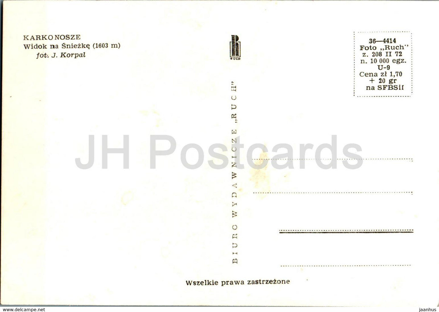 Karkonosze - Widok na Sniezke 1603 m - multiview - Poland - unused