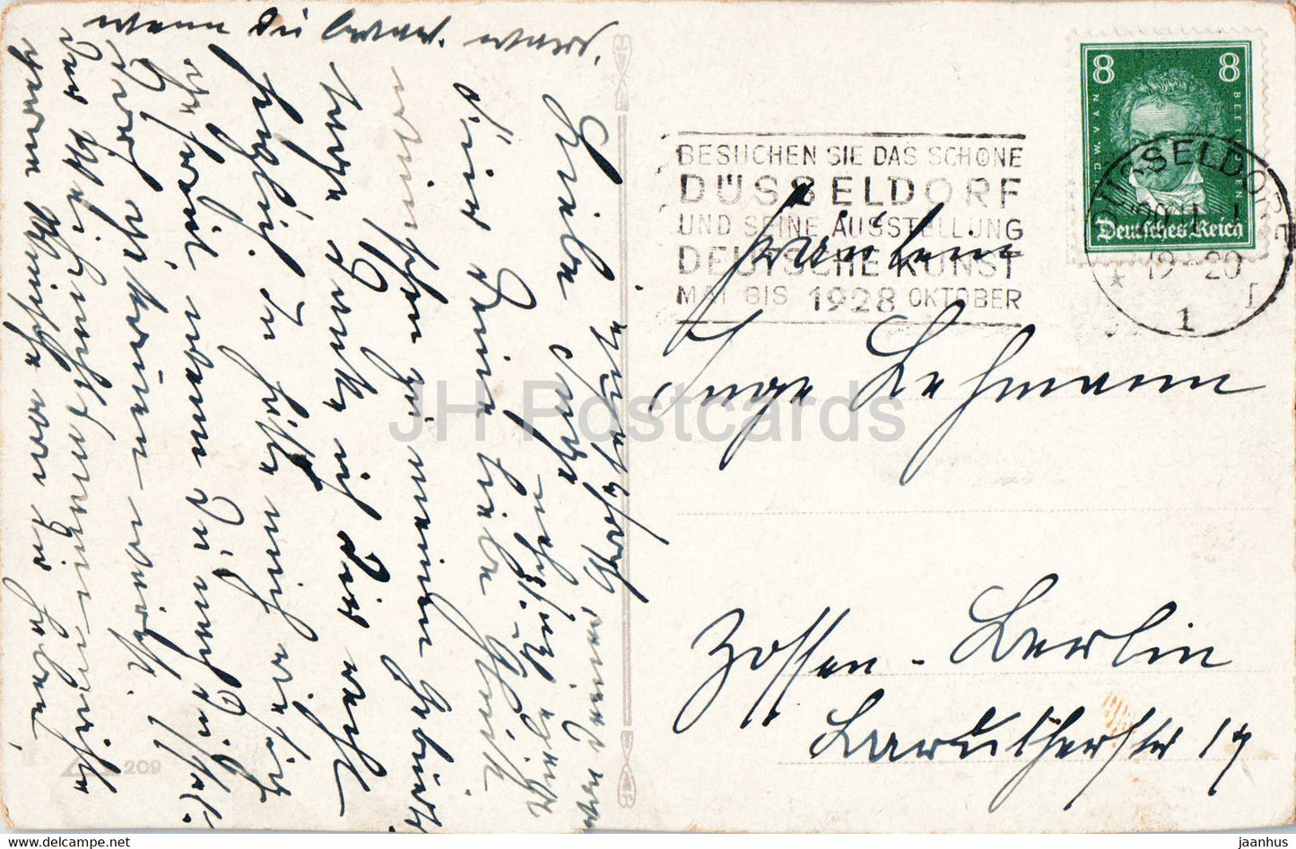 Düsseldorf - Marchenbrunnen im Hofgarten - carte postale ancienne - Allemagne - utilisé