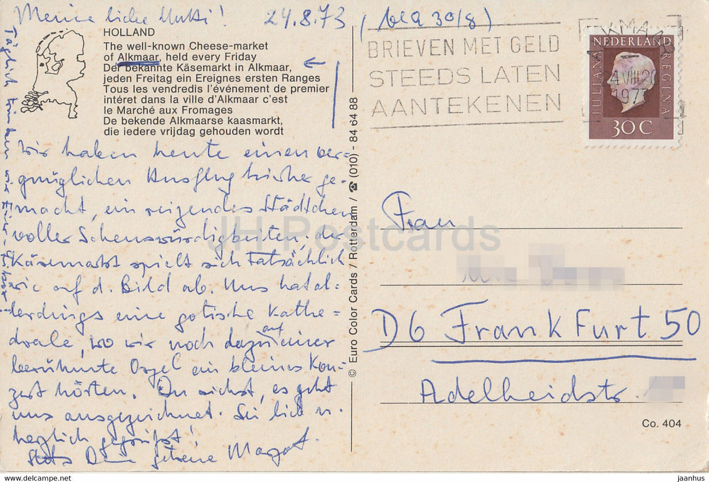 Alkmaar – Käsemarkt – 1973 – Niederlande – gebraucht