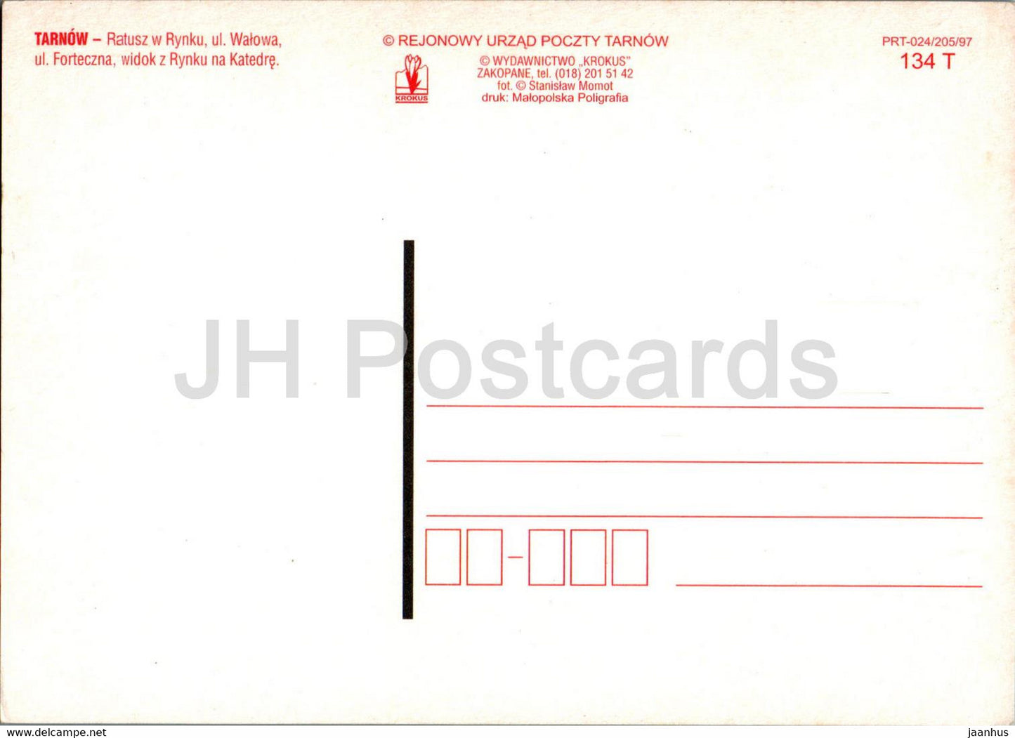 Tarnow - Ratusz w Rynku - ul Walowa - Forteczna - Town Hall in the Market Square - street - multiview - Poland - unused