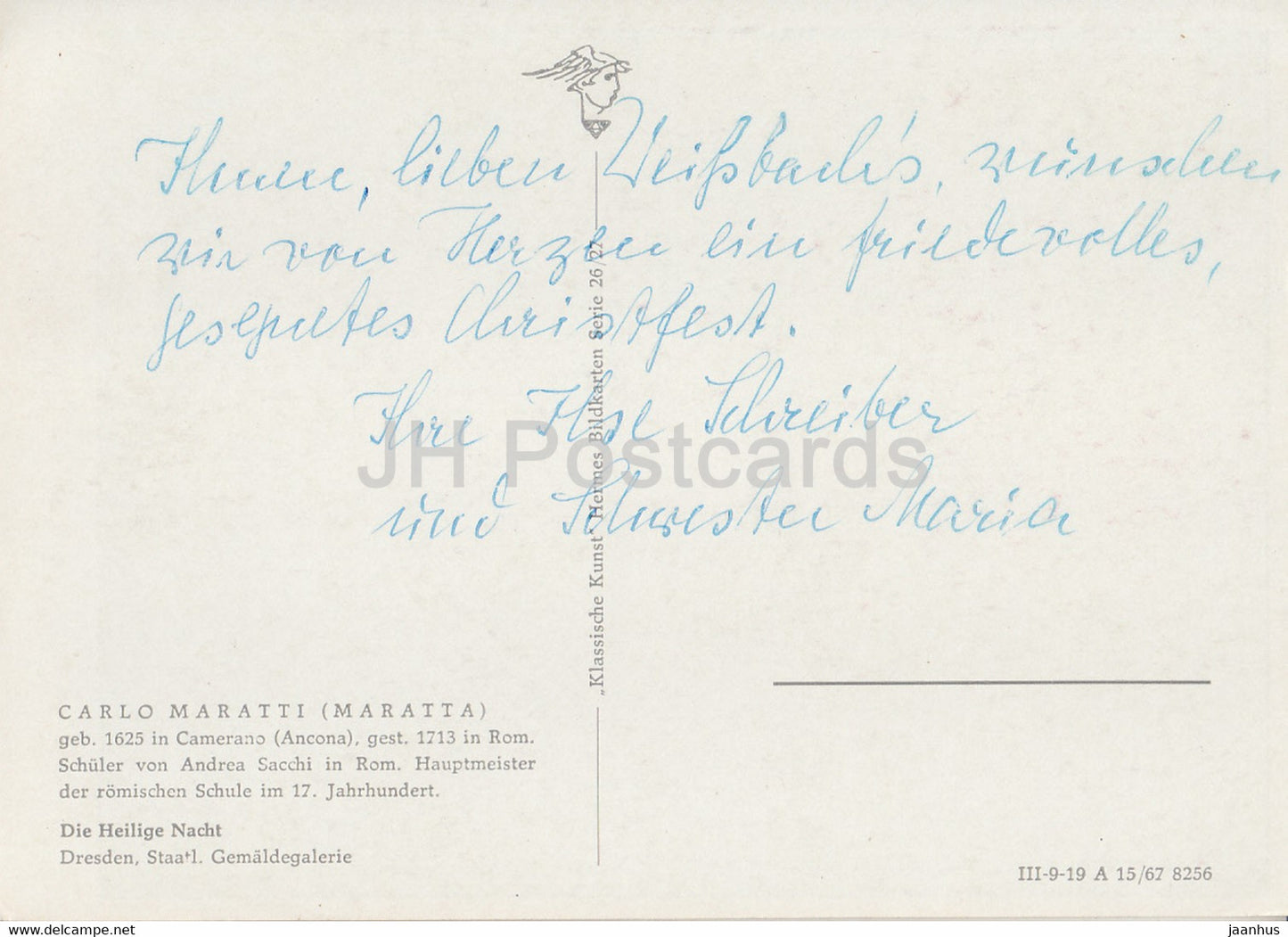 painting by Carlo Maratti Maratta - Die Heilige Nacht - The Holy Night - Italian art - Germany - used