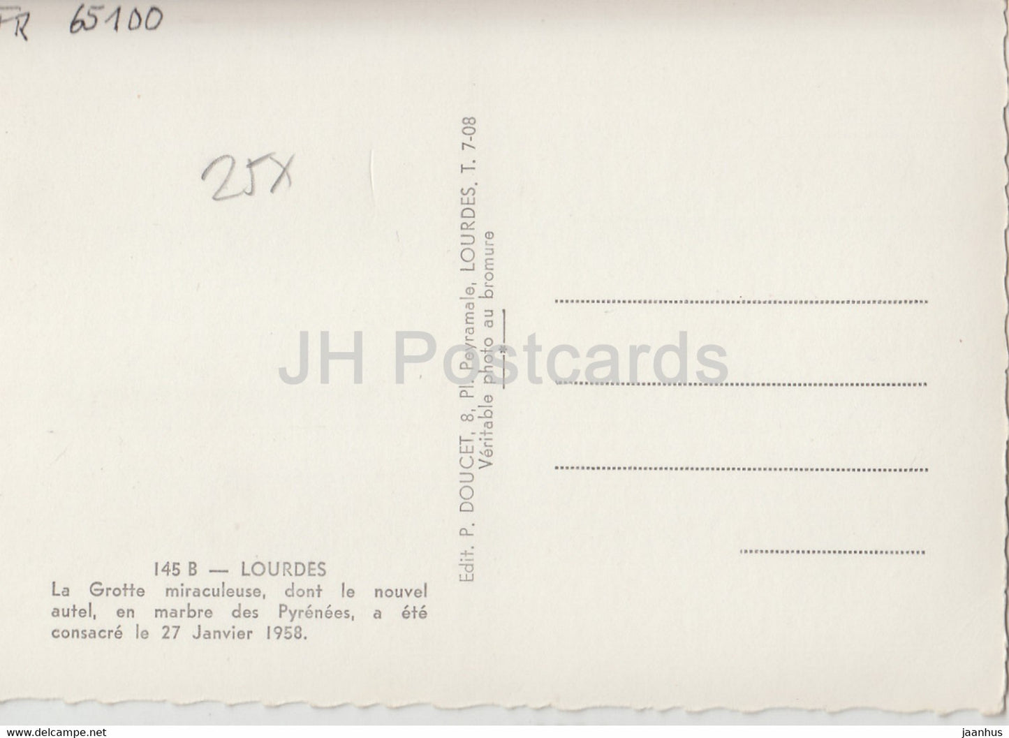 Lourdes - La Grotte miraculeuse - 145 B - France - used