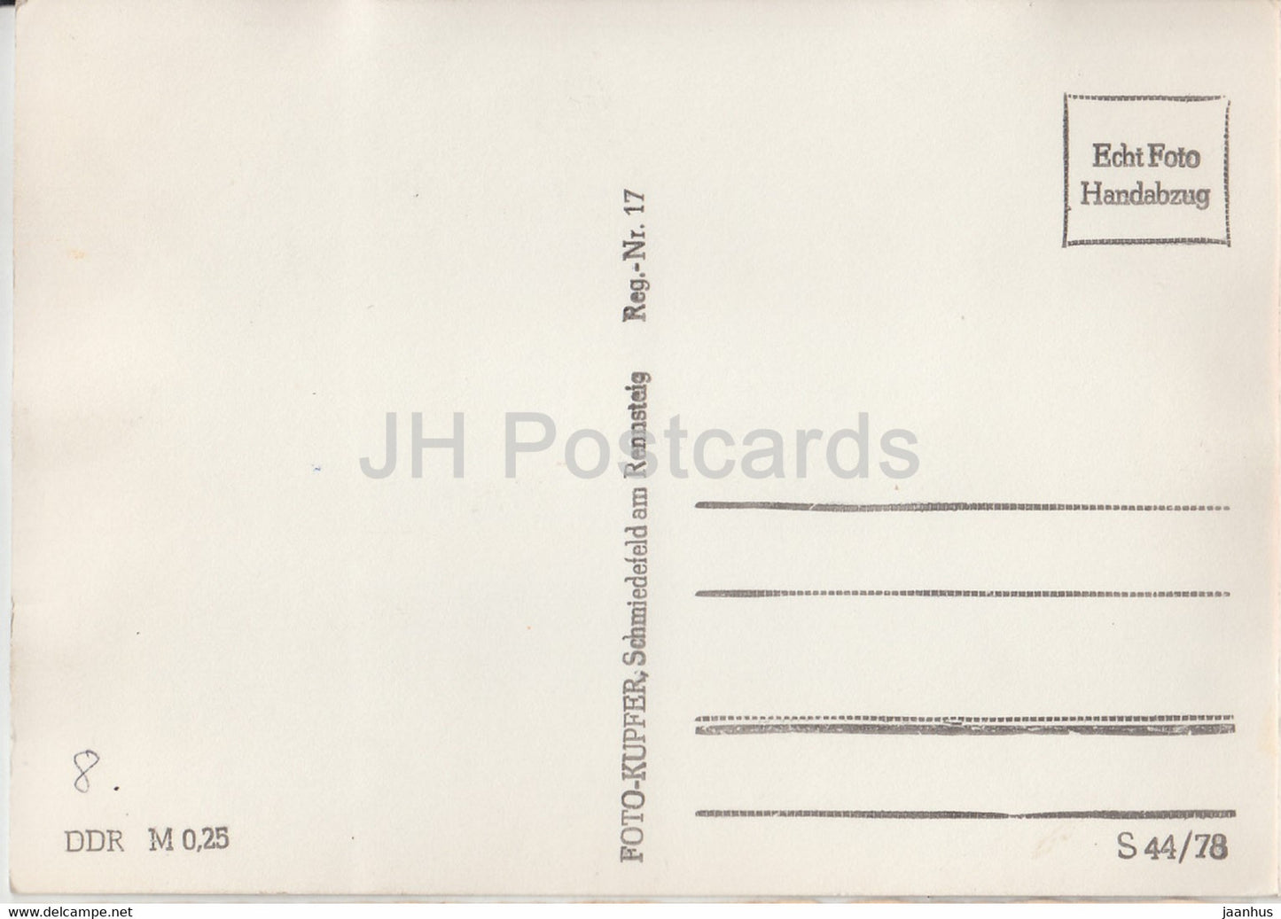 Vesser - Thur Wald - 17 - Allemagne DDR - inutilisé