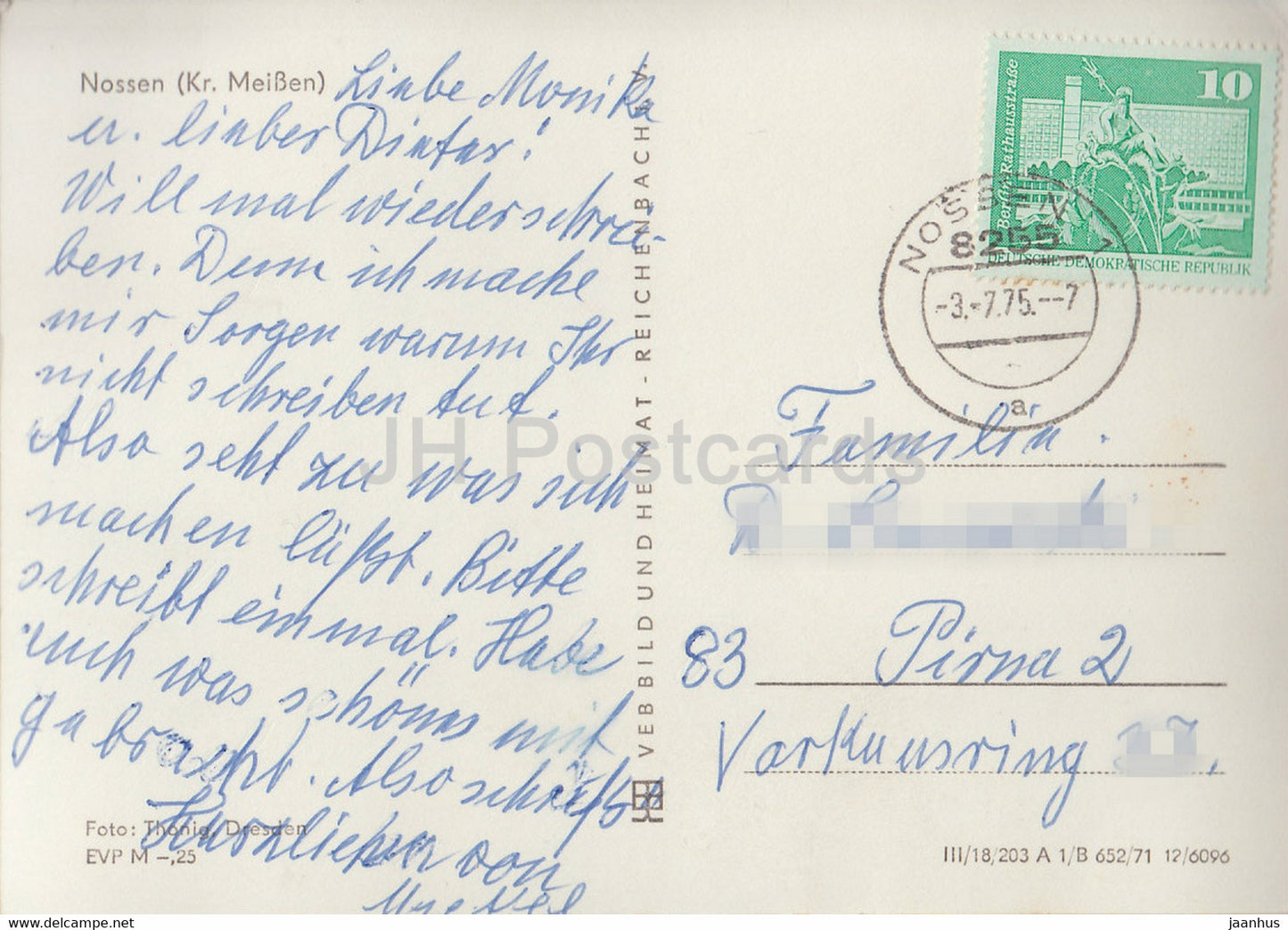 Nossen Kr Meissen - 1975 - Allemagne DDR - occasion