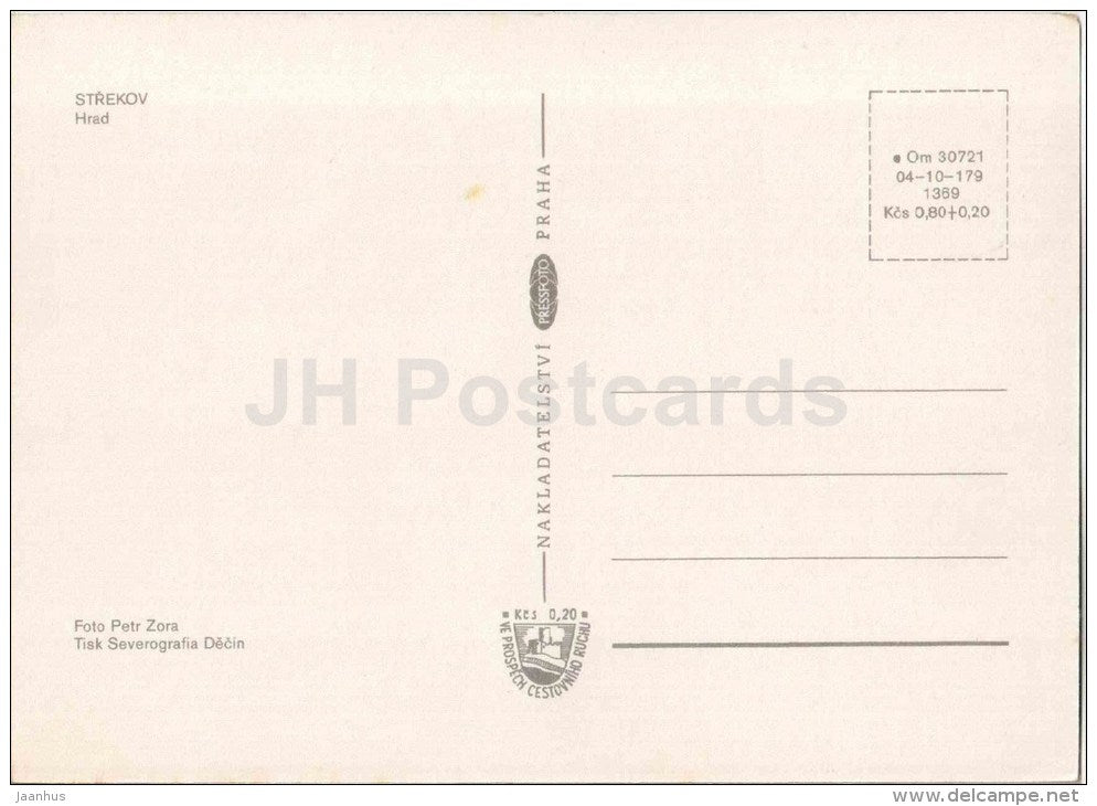 Strekov castle - Czechoslovakia - Czech - unused - JH Postcards