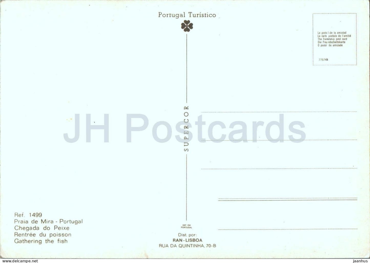 Praia de Mira - Rassemblement du poisson - pêche - 1499 - Portugal - inutilisé