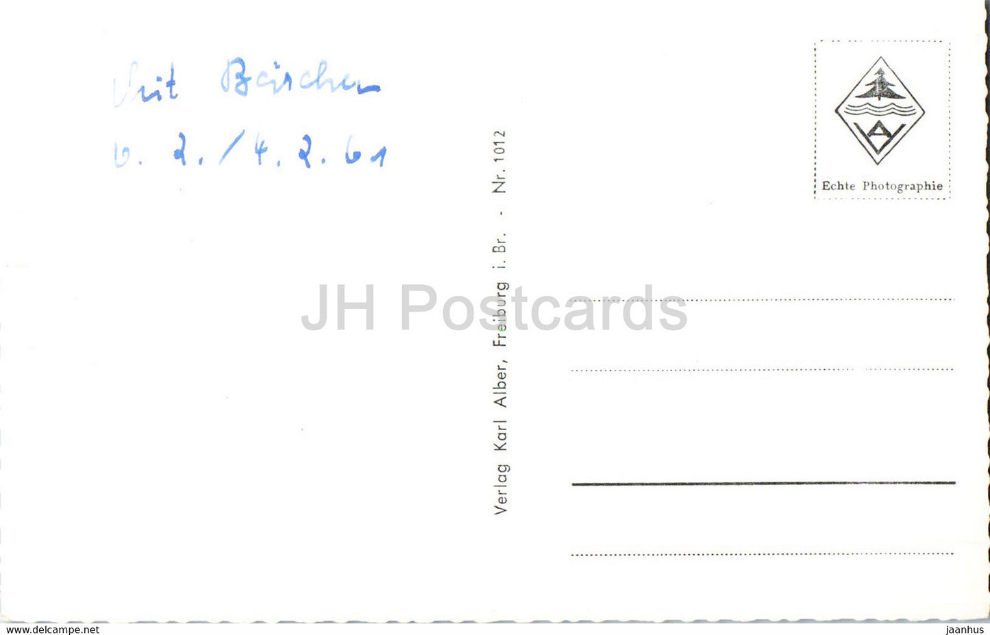 Freiburg i Br - Oberlinden - old postcard - 1961 - Germany - used