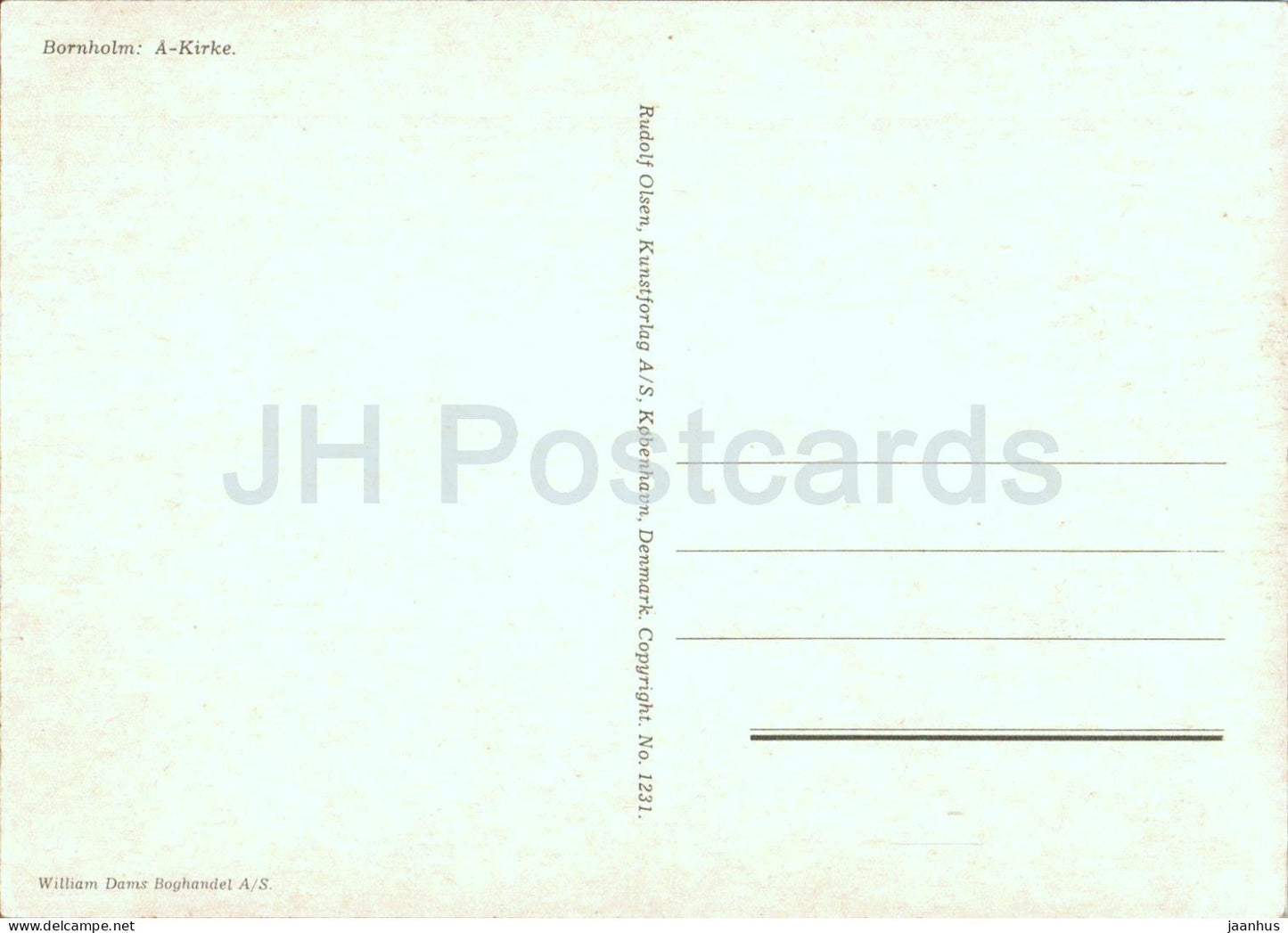 Bornholm - A - Aa kirke - Kirche - Auto - 1231 - Dänemark - unbenutzt