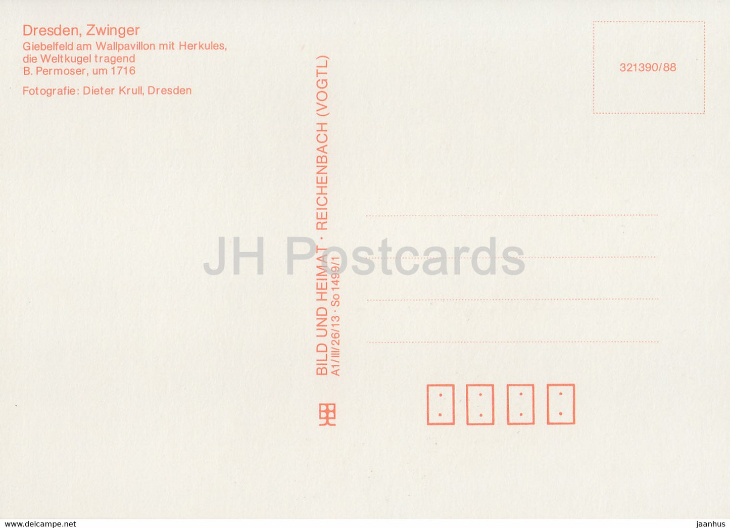 Dresden Zwinger - Giebelfeld am Wallpavillon - Barokplastik in Dresden - sculpture - art - DDR Germany - unused