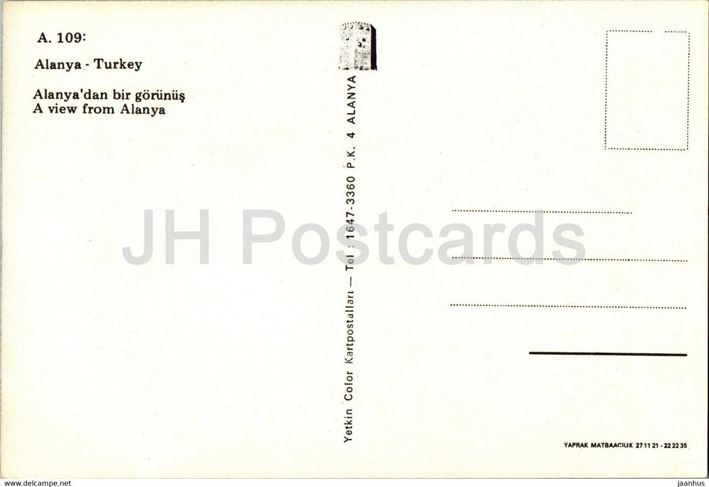 A view from Alanya - 109 - Turkey - unused