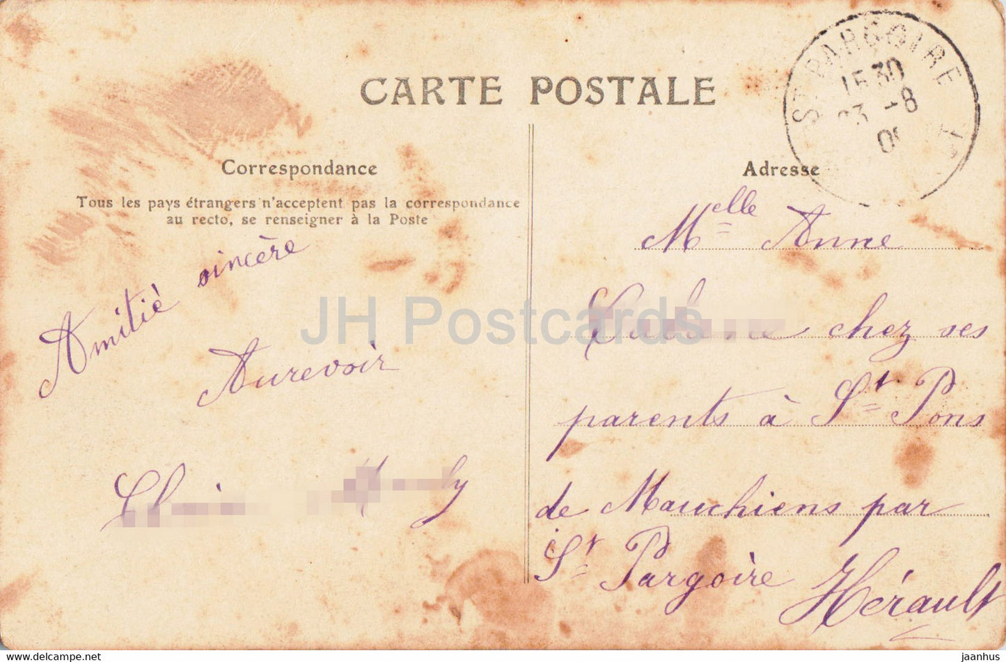 Herault - Environs de Lamalou les Bains - Pont de Tarrassac - 334 - alte Postkarte - Frankreich - gebraucht