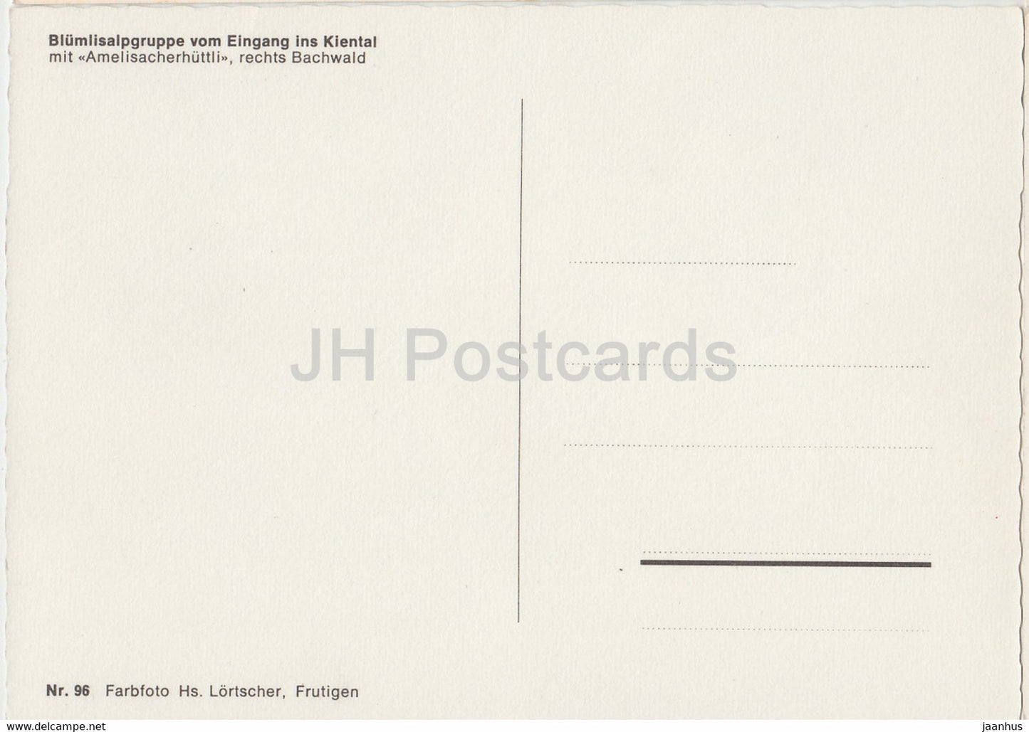 Blumlisalpgruppe vom Eingang ins Kiental mit Amelisacherhuttli - Bachwald - 96 - Switzerland - unused